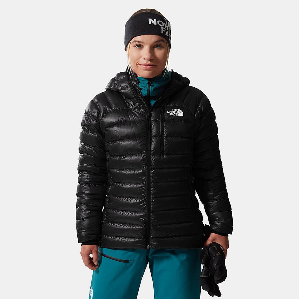 The North Face Winter Jacket Womens Australia - The North Face Summit Hooded Black Mountaineering (F